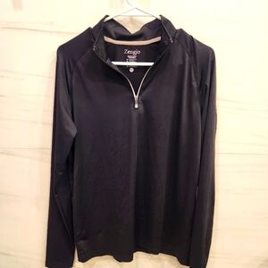 Mens XS Black Long Sleeve 1/4 Zip Pullover